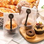 200 Translucent Bakery Bags with Handmade Stickers