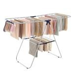 SONGMICS Foldable Metal Clothes Drying Rack with Clips
