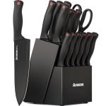 Astercook 15-Piece Kitchen Knife Set with Block