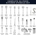 54-Piece Stainless Steel Kitchen Utensils Set