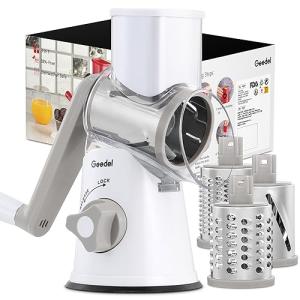 Geedel Rotary Cheese Grater and Vegetable Slicer