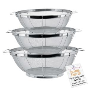 Stainless Steel 3-Piece Colander Set
