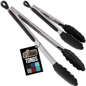 Stainless Steel Heat Resistant Kitchen Tongs Set