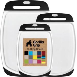 Gorilla Grip BPA-Free Reversible Cutting Board Set