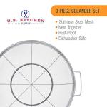 Stainless Steel 3-Piece Colander Set