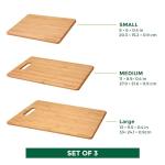 Bamboo Cutting Board Set of 3 for Kitchen