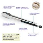 Stainless Steel Kitchen Tongs Set - 9" & 12