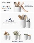 Ceramic Utensil Holder Set for Kitchen Counter