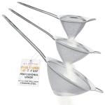 Stainless Steel Conical Strainer Set of 3