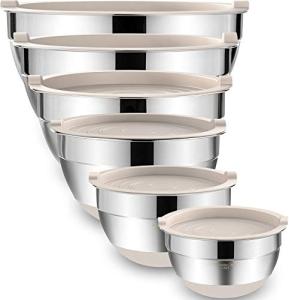 Umite Chef 6-Piece Stainless Steel Mixing Bowls