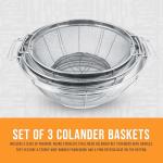 Stainless Steel 3-Piece Colander Set