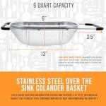 Collapsible Stainless Steel Colander with Expandable Handles