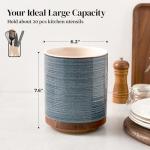 DOWAN Extra Large Rotating Utensil Holder - Blue