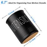 Stylish Black Kitchen Utensil Holder Organizer