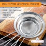 Stainless Steel Conical Strainer Set of 3