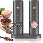 Electric Salt and Pepper Grinder Set with LED Light