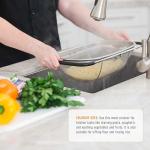 Collapsible Stainless Steel Colander with Expandable Handles