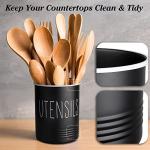 Stylish Black Kitchen Utensil Holder Organizer
