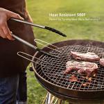 Black Silicone Kitchen Tongs Set, 9 & 12 Inch