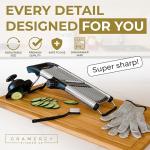 Adjustable Mandoline Food Slicer with Cut-Resistant Gloves