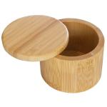 Bamboo Salt Cellar with Swivel Lid and Closure