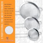 Stainless Steel Conical Strainer Set of 3