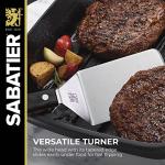 Sabatier Stainless Steel Wide Turner, 9.65-inch