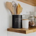 Stylish Black Kitchen Utensil Holder Organizer