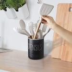 Stylish Black Kitchen Utensil Holder Organizer