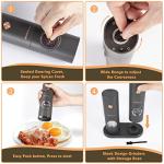 Electric Salt and Pepper Grinder Set with LED Light