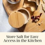 Bamboo Salt Cellar with Swivel Lid and Closure