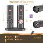Electric Salt and Pepper Grinder Set with LED Light