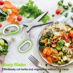 Upgraded Herb Scissors with Sharp Stainless Steel Blades