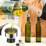 17oz Glass Olive Oil Bottle with Pourer & Funnel