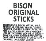 Dakota Pure Bison Jerky Sticks 2-Pack