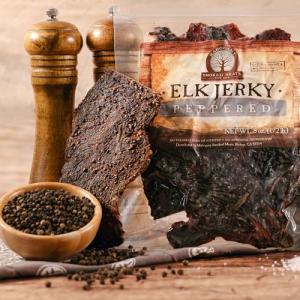 Black Peppered Elk Jerky - 8oz Bag