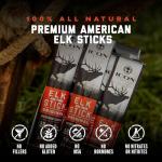 Elk and Pork Snack Sticks, High Protein, 24 Pack
