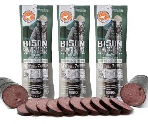 Wild Game Bison Summer Sausage - Pack of 3