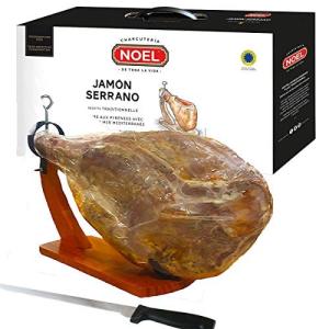 Serrano Cured Ham with Wood Stand & Knife