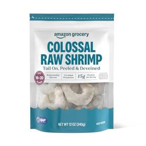 Colossal Raw Shrimp, Tail On, Peeled, 12 Oz