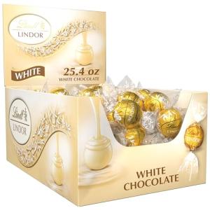 Lindt LINDOR White Chocolate Truffles, 60 Count