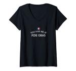 Foie Gras French Cuisine V-Neck T-Shirt for Women