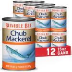 Bumble Bee Canned Mackerel, 15 oz, 12-Pack
