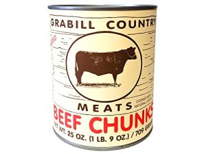 Grabill Country Meats Canned Beef Chunks, 25 Oz