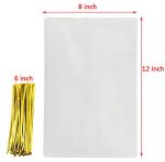 Clear Treat Bags with Gold Twist Ties, 50-Pack