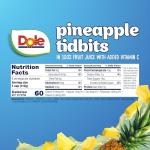 Dole Pineapple Tidbits in Juice – 24 Cups