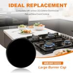 GE Gas Range Large Burner Cap Replacement - Black