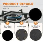 GE Gas Range Large Burner Cap Replacement - Black