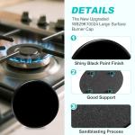 GE Gas Range Large Burner Cap Replacement - Black