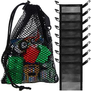 Black Mesh Drawstring Bags - 8 Pack